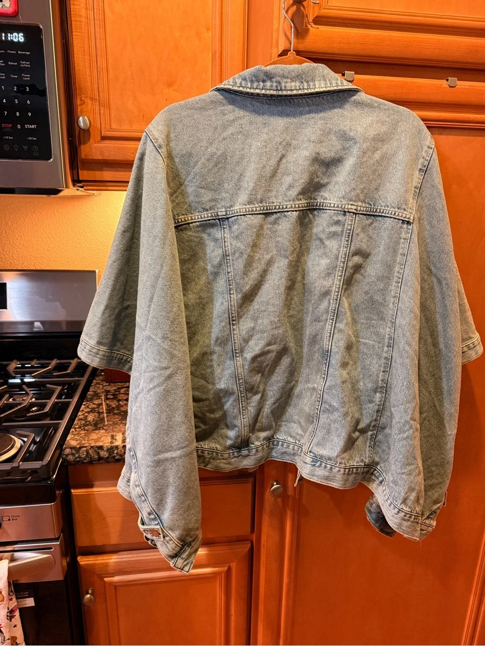 Anthropologie - Pilcro Light Wash Oversized Denim Jacket
